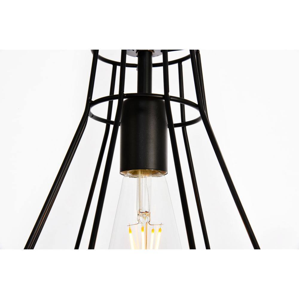Alt View 1. Living District - Jago Collection Pendant D9.1 H12.3 Lt:1 Black Finish - Black.