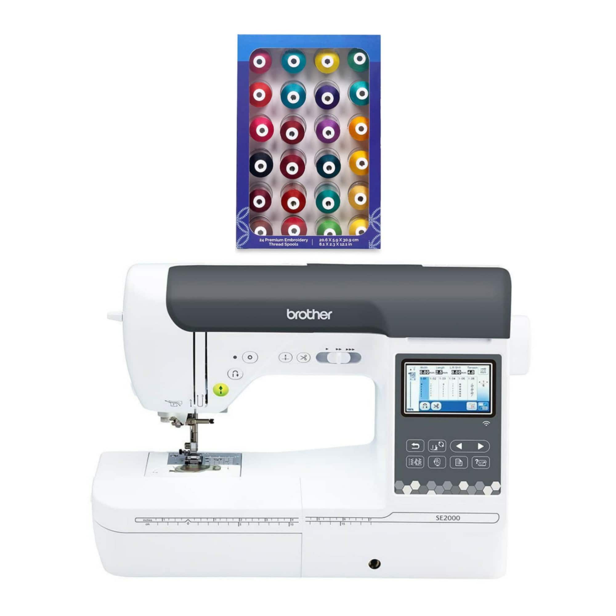 Brother - SE2000 Computerized Sewing and Embroidery Machine with Thread Set Bundle