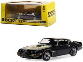 1979 Pontiac Firebird T/A Trans Am Black with Hood Phoenix "Rocky II (1979) Movie" 1/43 Diecast Model Car by Greenlight - Black