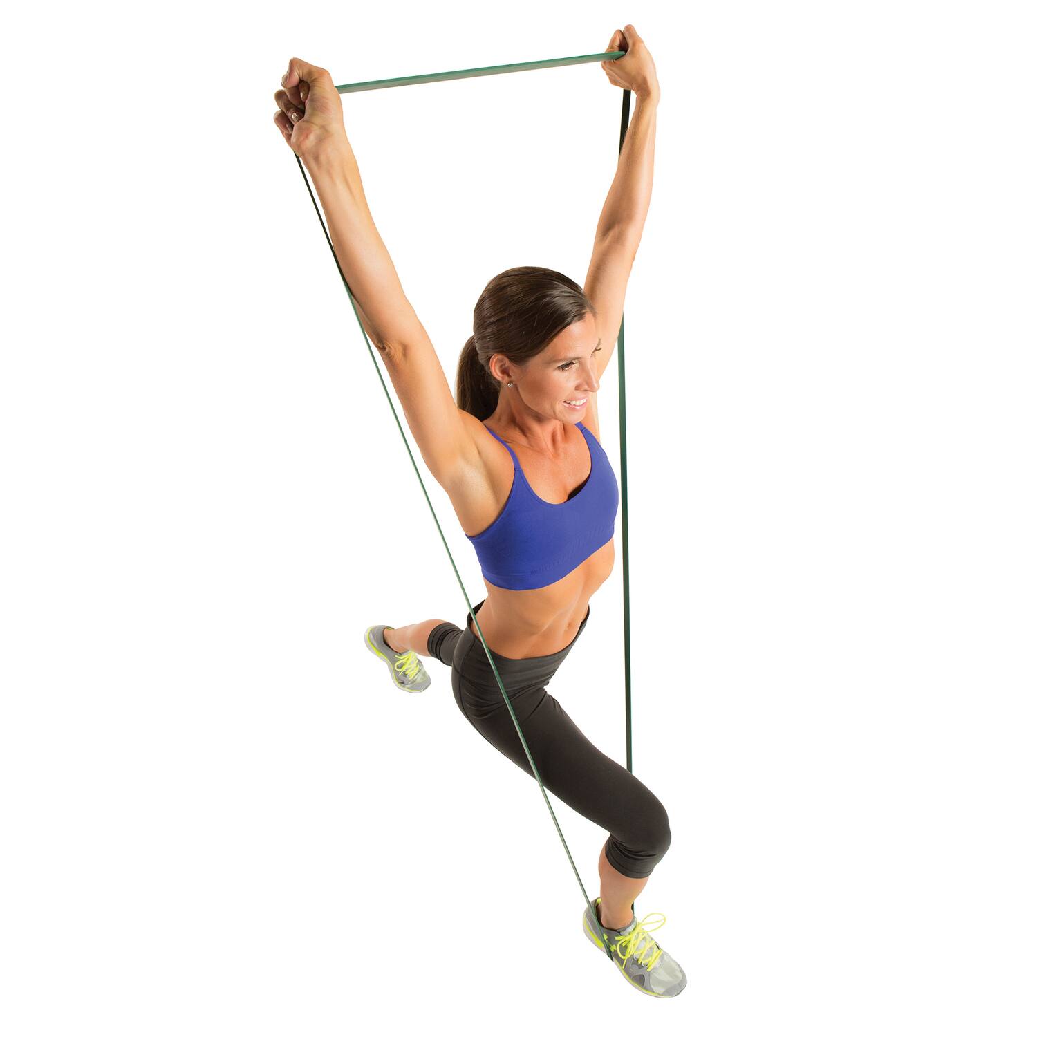 Back. GoFit - Super Band fitness resistance band - Green.