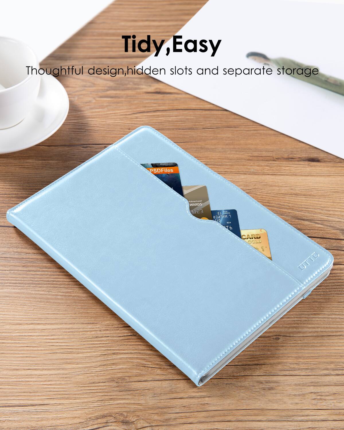 Tidy, Easy  
Thoughtful design, hidden slots and separate storage