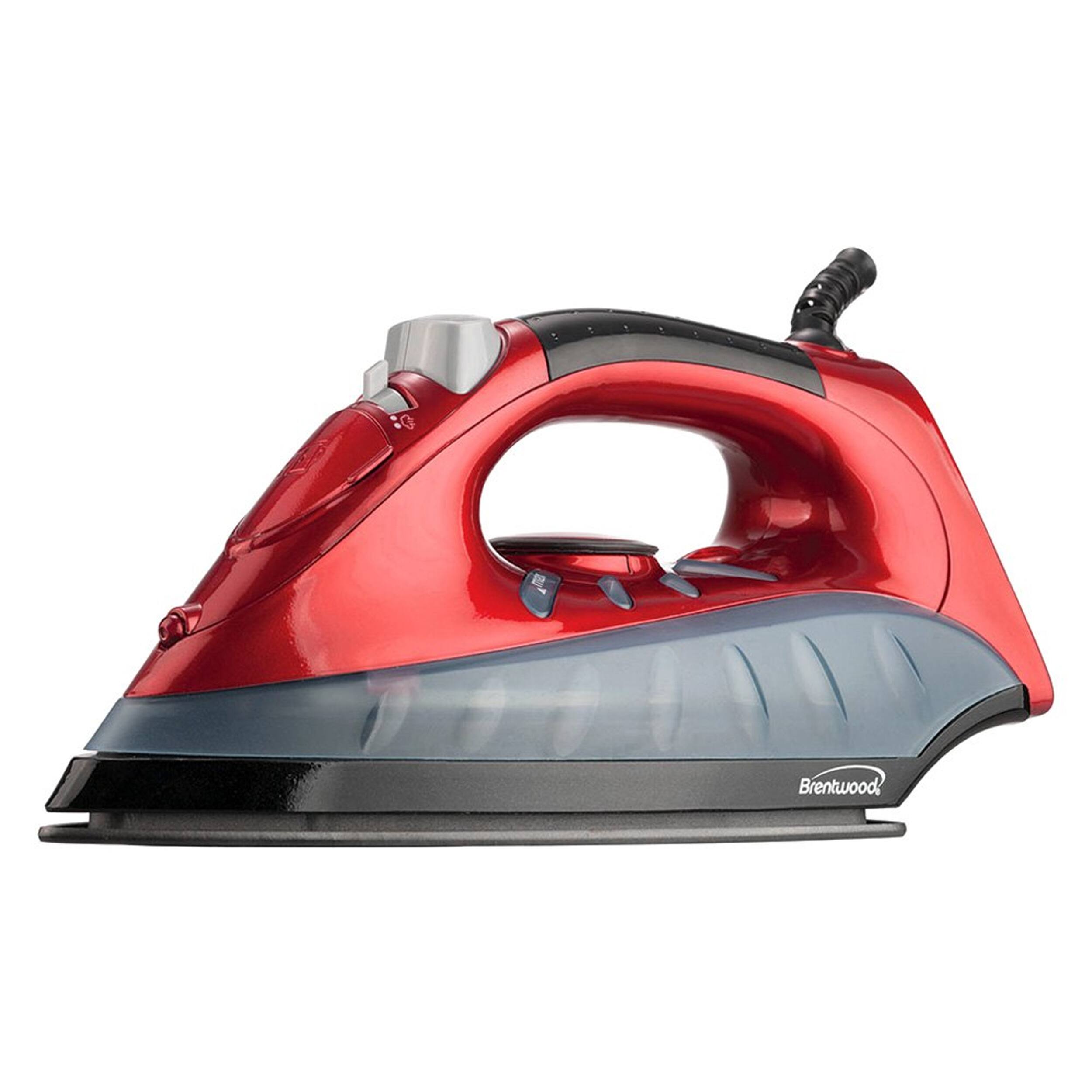 Back. Brentwood - Brentwood Full Size Steam / Spray / Dry Iron in Red - Red.
