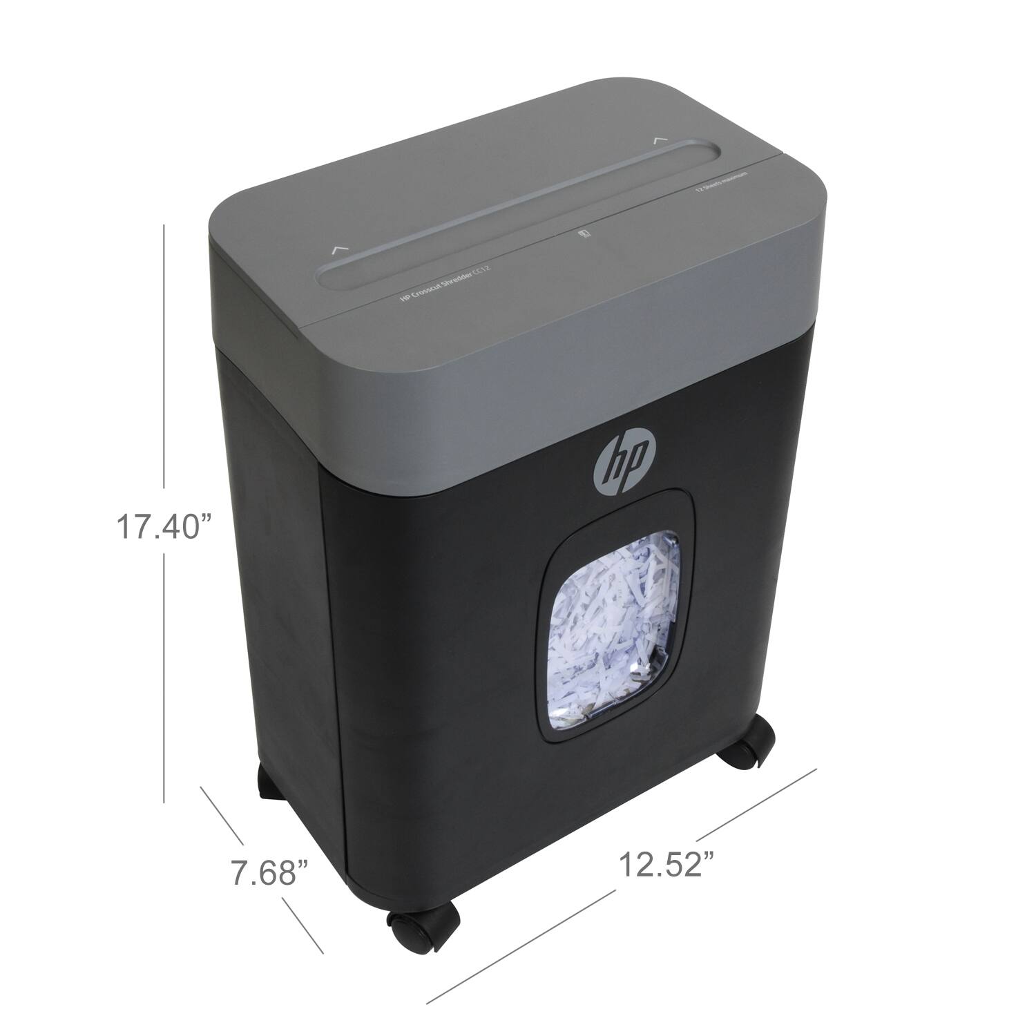 Alt View 19. HP - 12 Sheet Crosscut Paper Shredder.