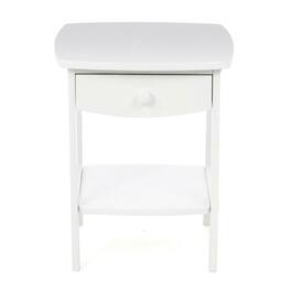 SlickBlue - Wood Contemporary 1-Drawer Bedside Table Nightstand for Bedroom - White