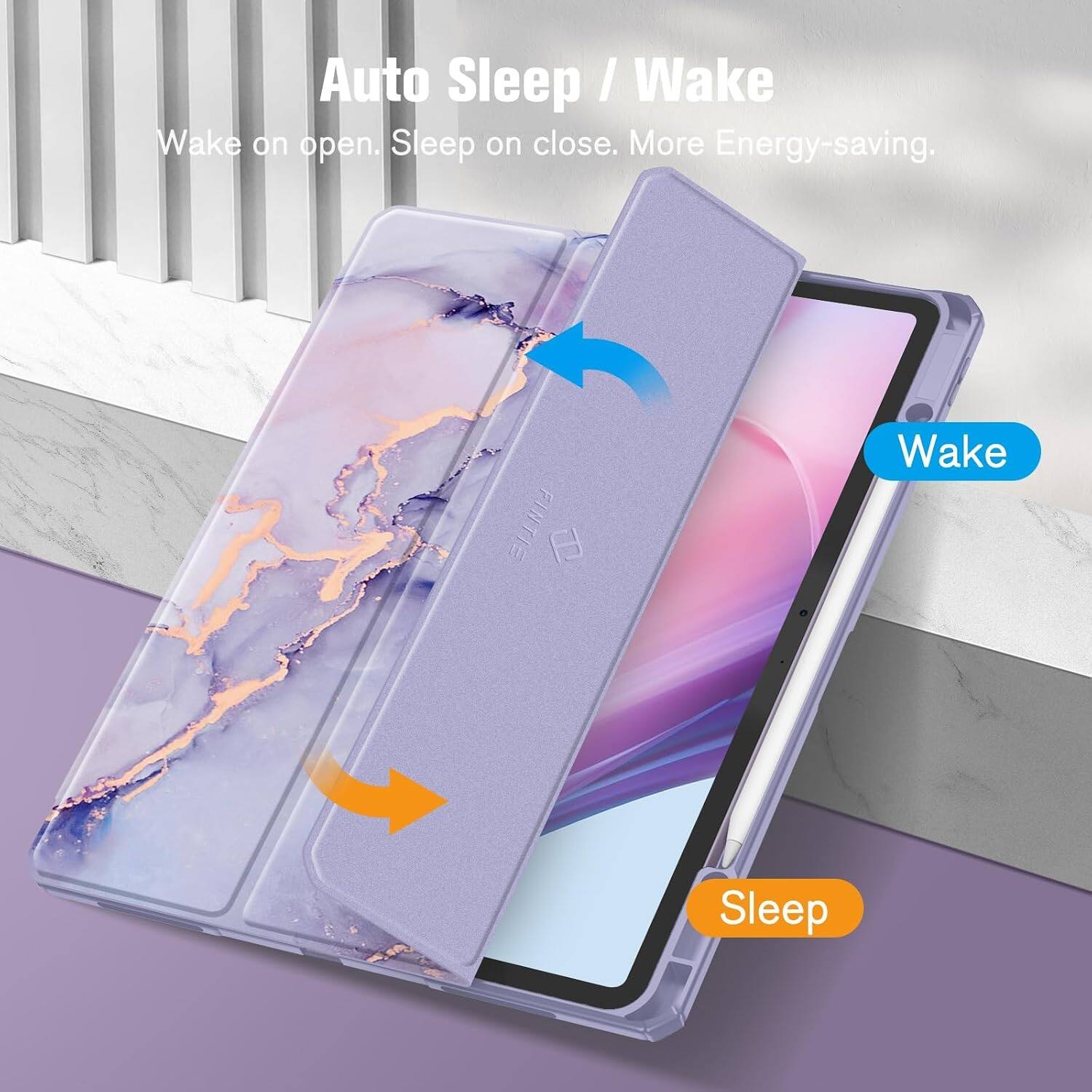Auto Sleep / Wake  
Wake on open. Sleep on close. More Energy-saving.