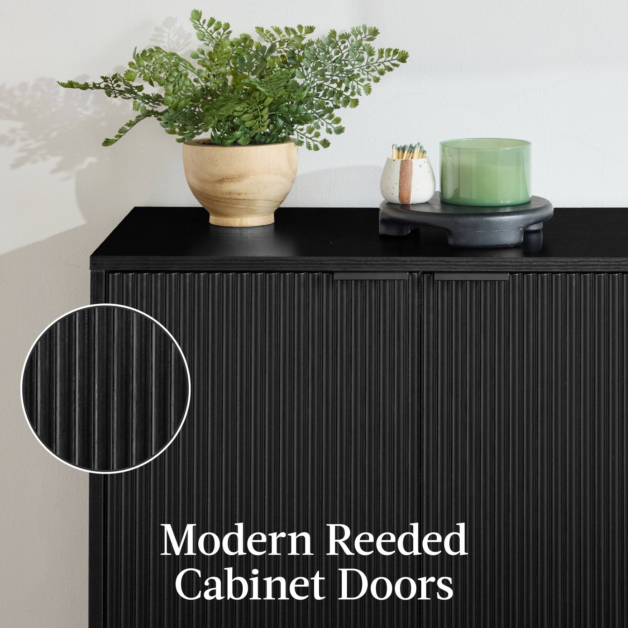 Modern Reeded Cabinet Doors