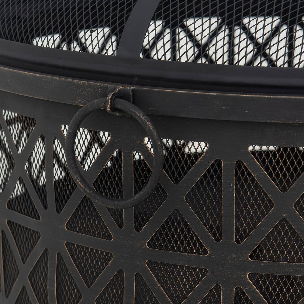 Alt View 3. SUNJOY - Outdoor Fire Pit, Patio Wood-Burning Steel Firepit Large Fire Pits for Outside.
