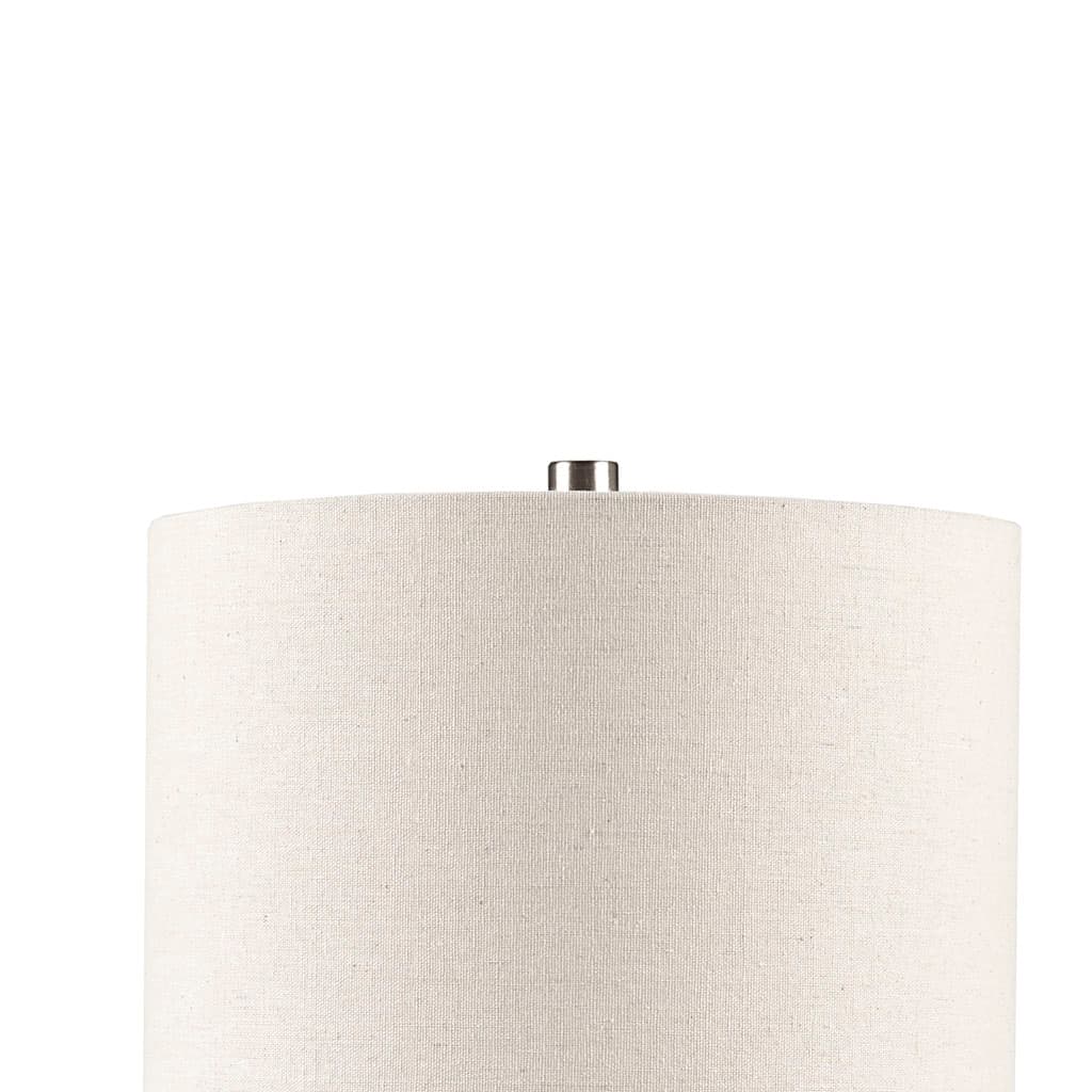 Back. Luckbyte - Triangular Ceramic Wood Table Lamp.