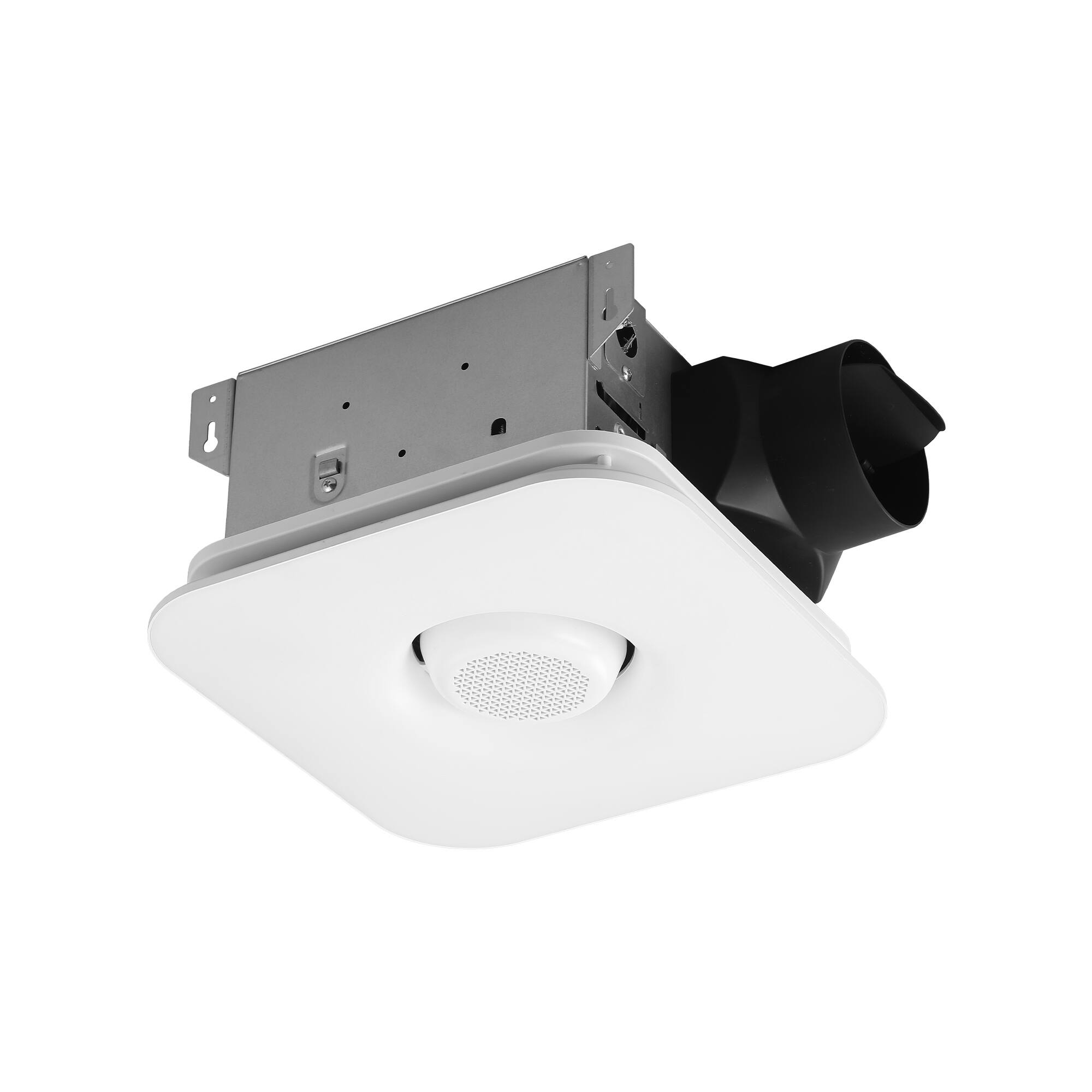 Alt View 6. Vaczon - Smart 12 in Bathroom Exhaust Fan with 112 CFM Dimmable 3CCT RGB LED and Bluetooth Speaker with Remote and App Control - White.