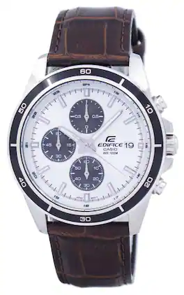 Casio - Edifice Chronograph Quartz EFR-526L-7AV Men's Watch - Silver and Brown
