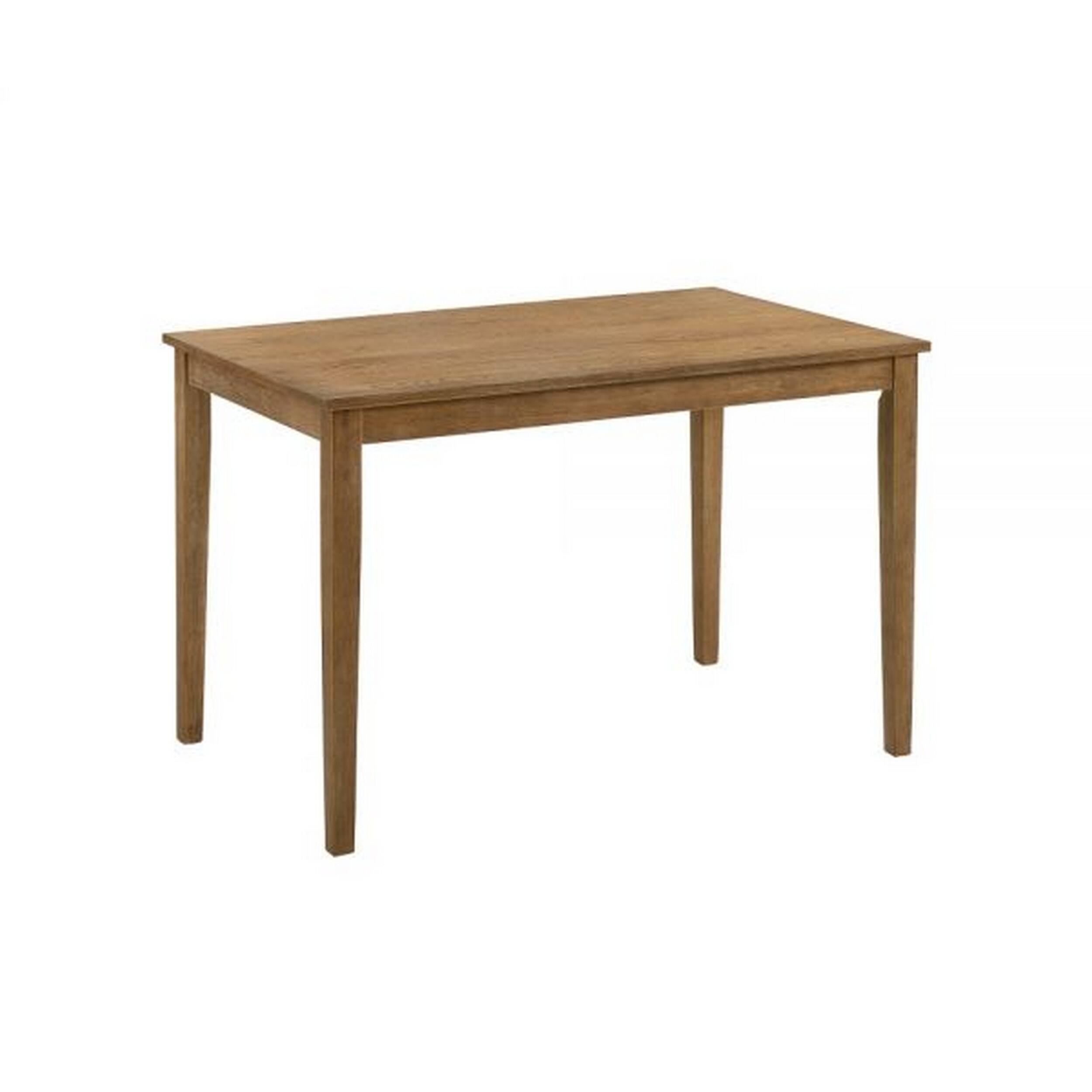 Alt View 1. Manhattan Lane - 5 Piece Dining Table Set with 4 Chairs, Rubberwood, Weathered Oak - Brown, Beige.
