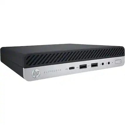 Angle. HP - Refurbished 800 G4 Desktop - Intel Core i5 - 16GB Memory - 500GB SSD - Silver/Black.