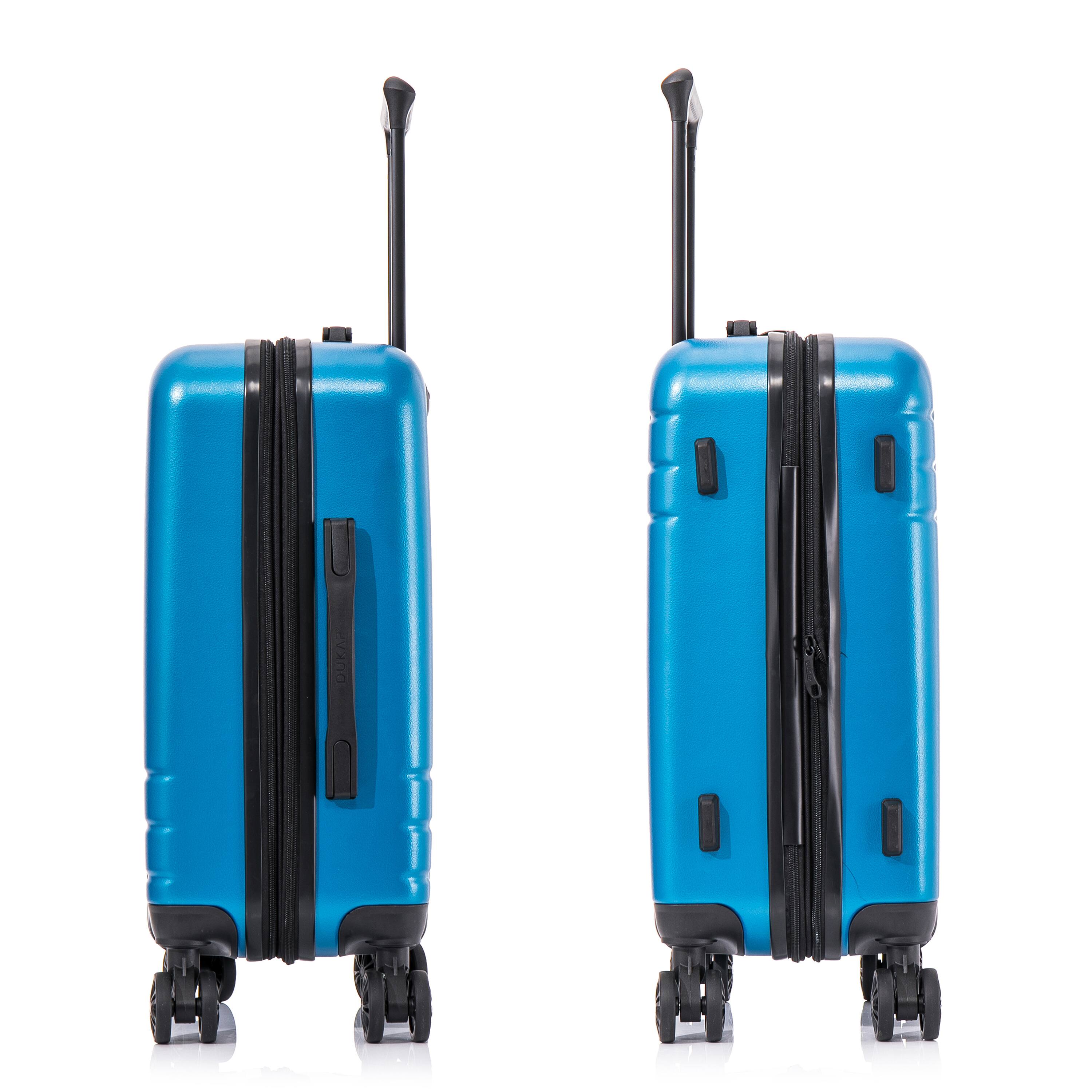 Alt View 3. DUKAP - Zahav Lightweight Hardside Spinner Luggage 20" Carry-On - TEAL.