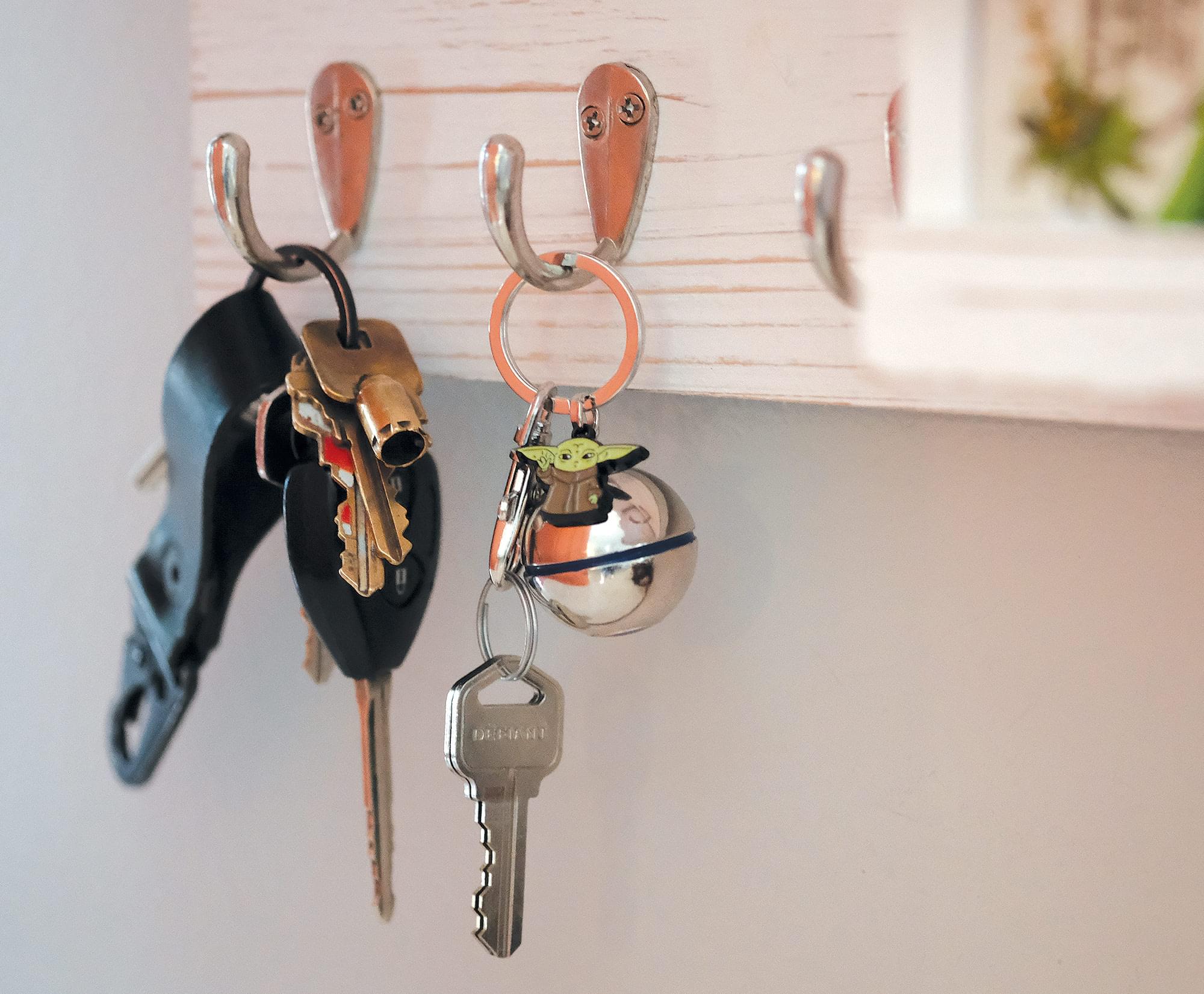 Alt View 2. SalesOne LLC - Star Wars: The Mandalorian Razor Crest 3D Shifter Knob with Grogu Keychain - Silver.