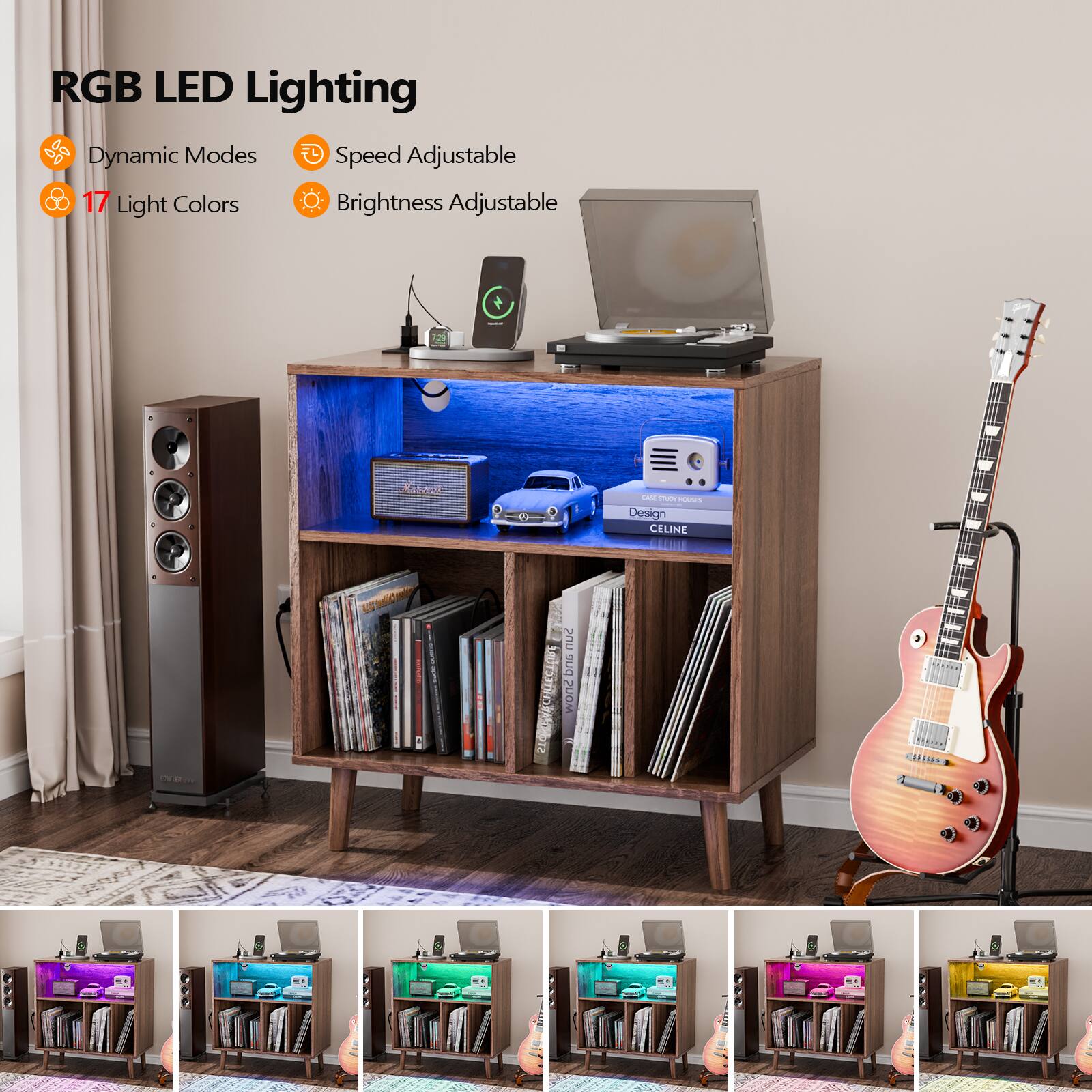 RGB LED Lighting  
- Dynamic Modes  
- Speed Adjustable  
- 17 Light Colors  
- Brightness Adjustable  

Design: CELINE