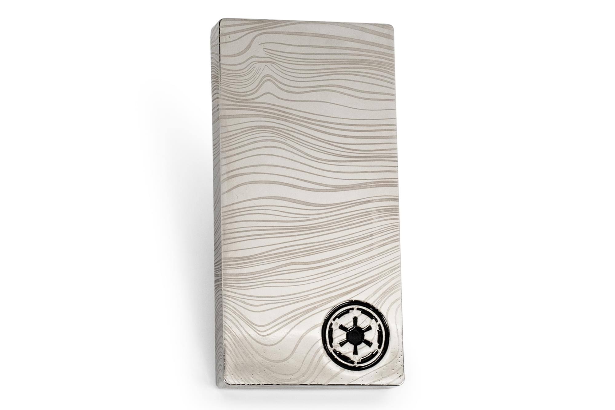 Front. SalesOne LLC - Star Wars: The Mandalorian Beskar Credit 3-Inch Magnetic Replica Pin - Silver.