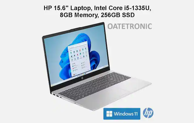 HP 15.6" Laptop, Intel Core i5-1335U, 8GB Memory, 256GB SSD
OATETRONIC
Windows 11
hp