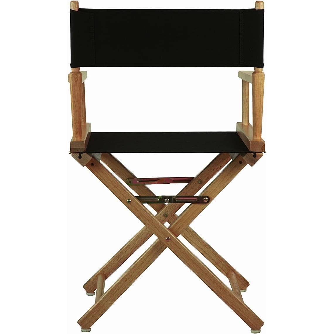 Left. Hivvago - Solid Wood Frame Indoor/Outdoor Patio Dining Directors Chair with Black Seat - Black.