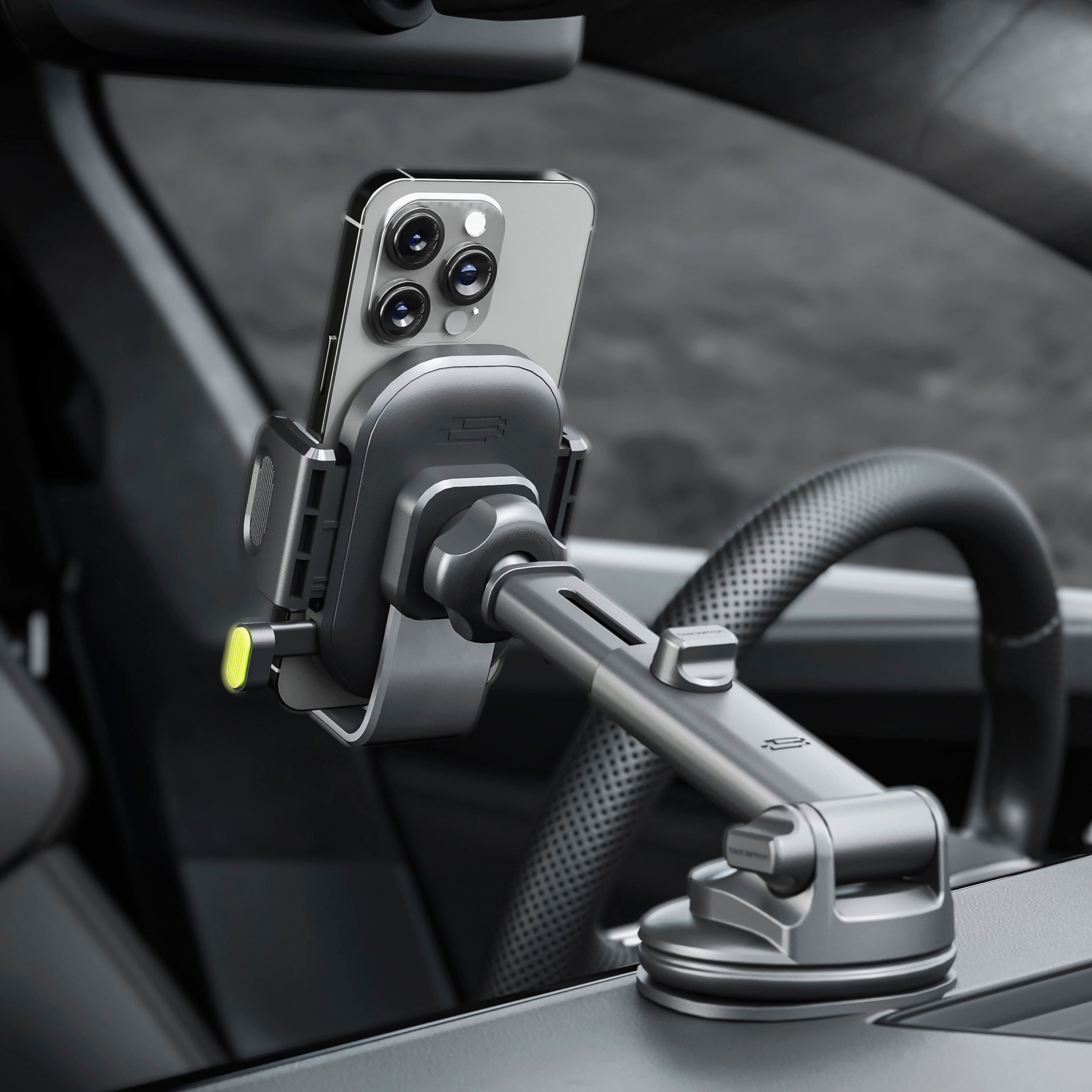 Alt View 14. Bracketron - OneClick Ext Window, Dash & Vent Mount for most cell phones - Black.