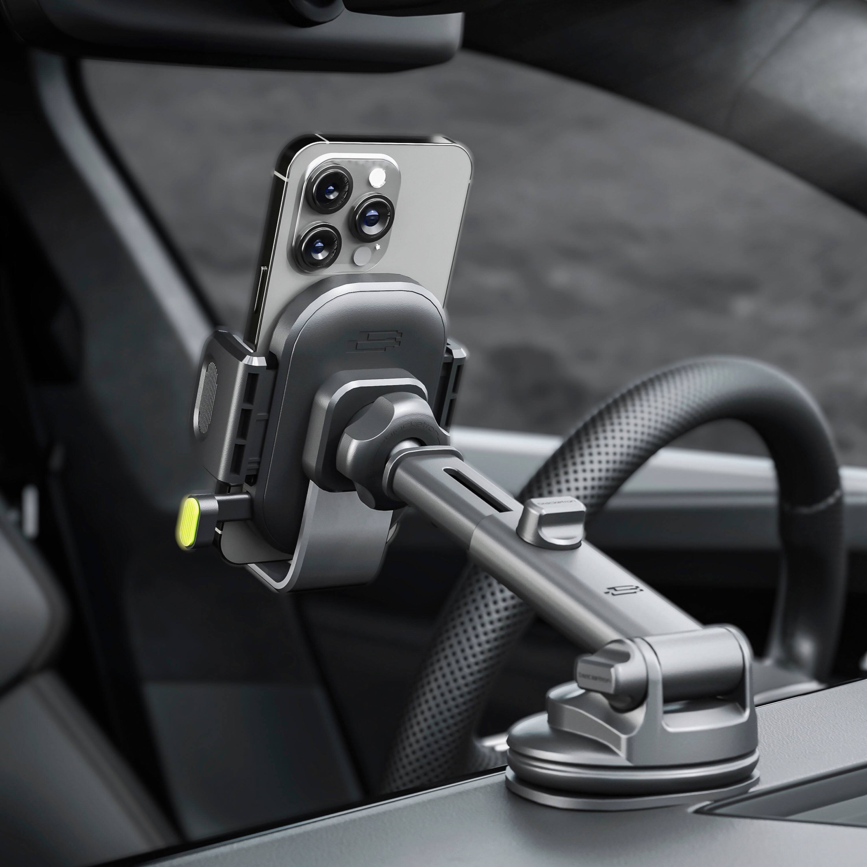 Alt View 14. Bracketron - OneClick Ext Window, Dash & Vent Mount for most cell phones - Black.