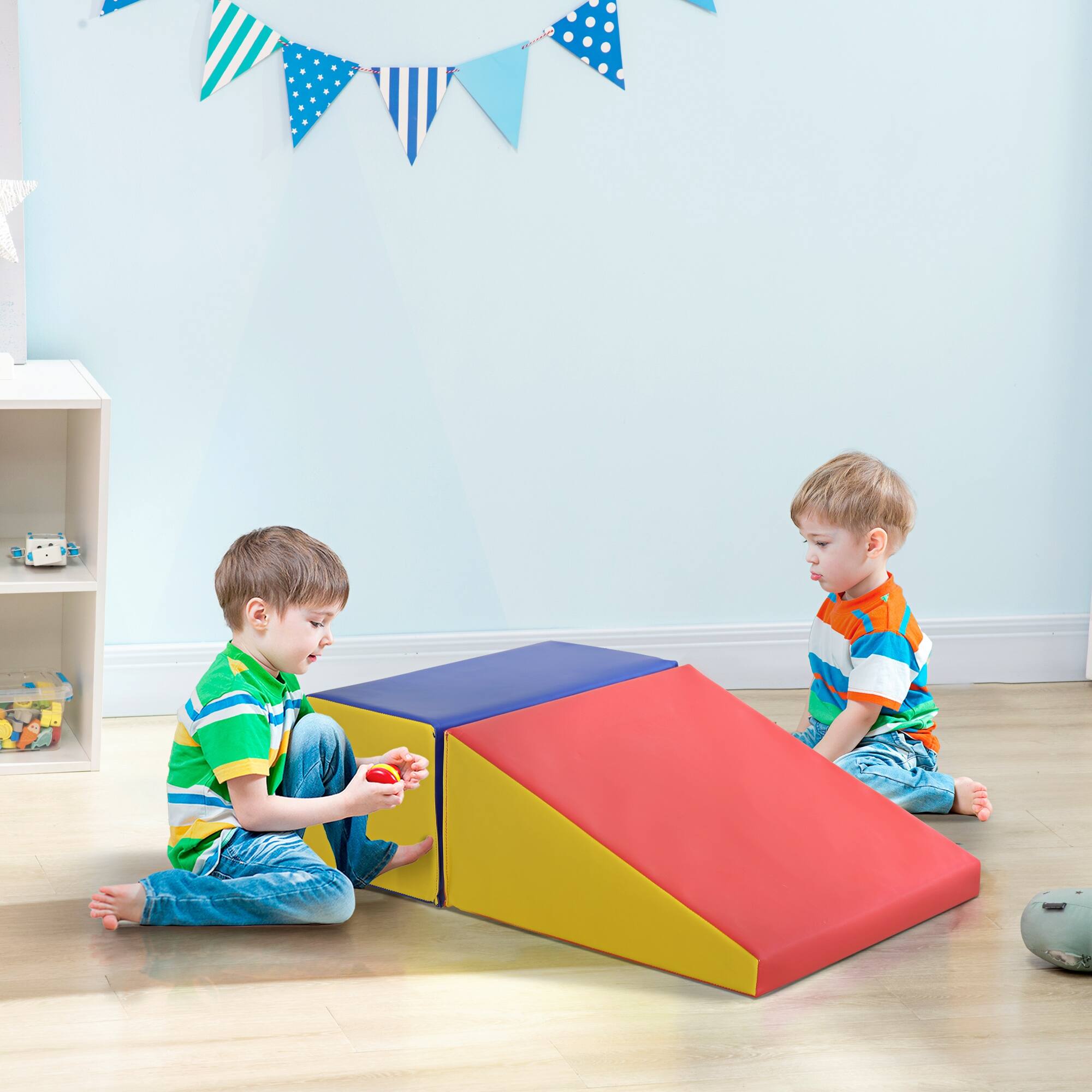 Alt View 1. Soozier - 2-Piece Climb & Crawl Activity Play Foam Building Blocks for Toddlers with a Soft High-Density Foam.