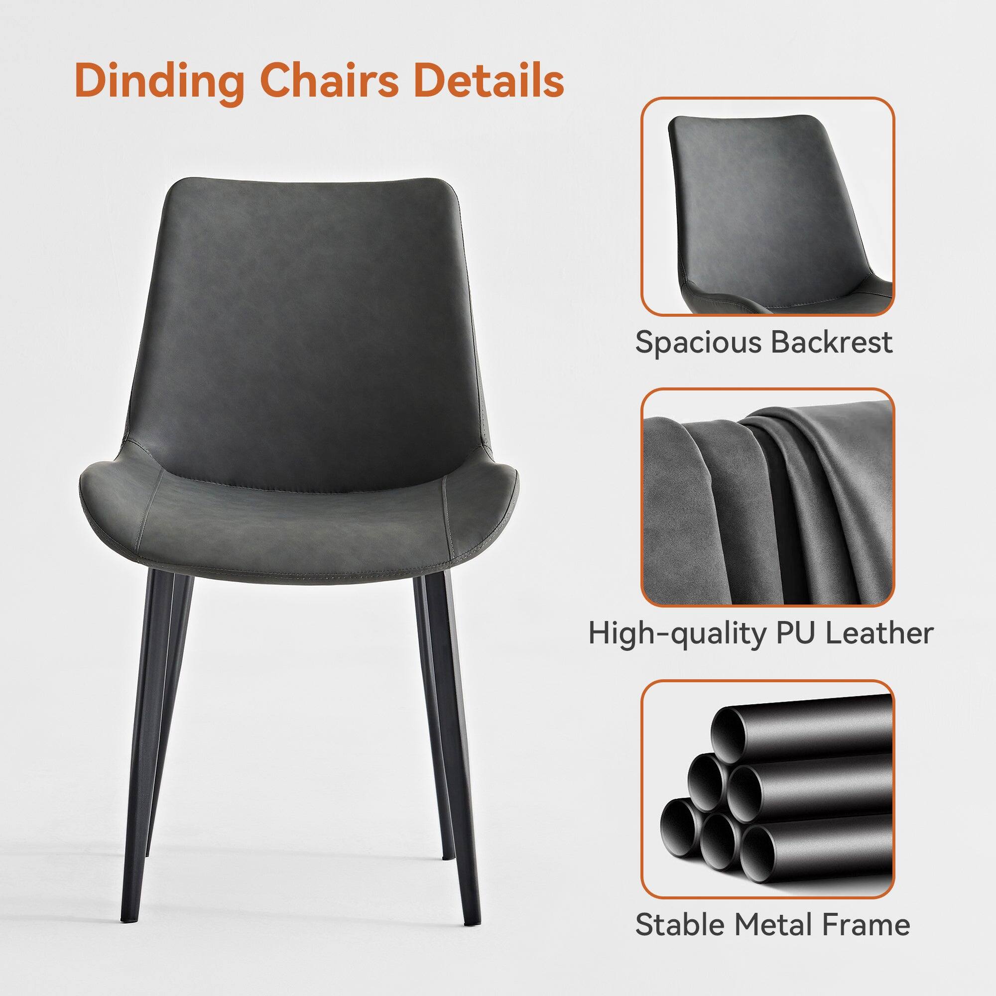 Dinding Chairs Details

- Spacious Backrest
- High-quality PU Leather
- Stable Metal Frame