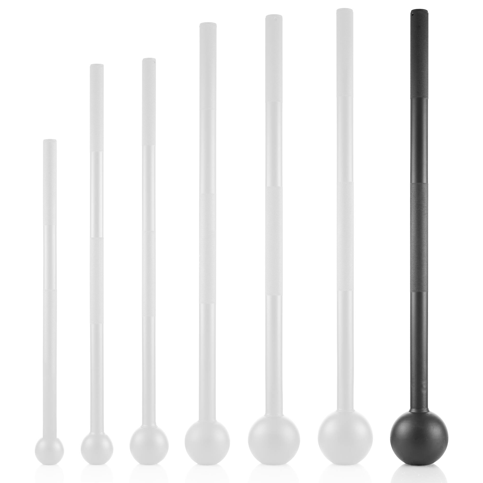 Alt View 3. Philosophy Gym - Steel Mace Bell - Mace Club for Strength Training - Full Body Workouts - Black.