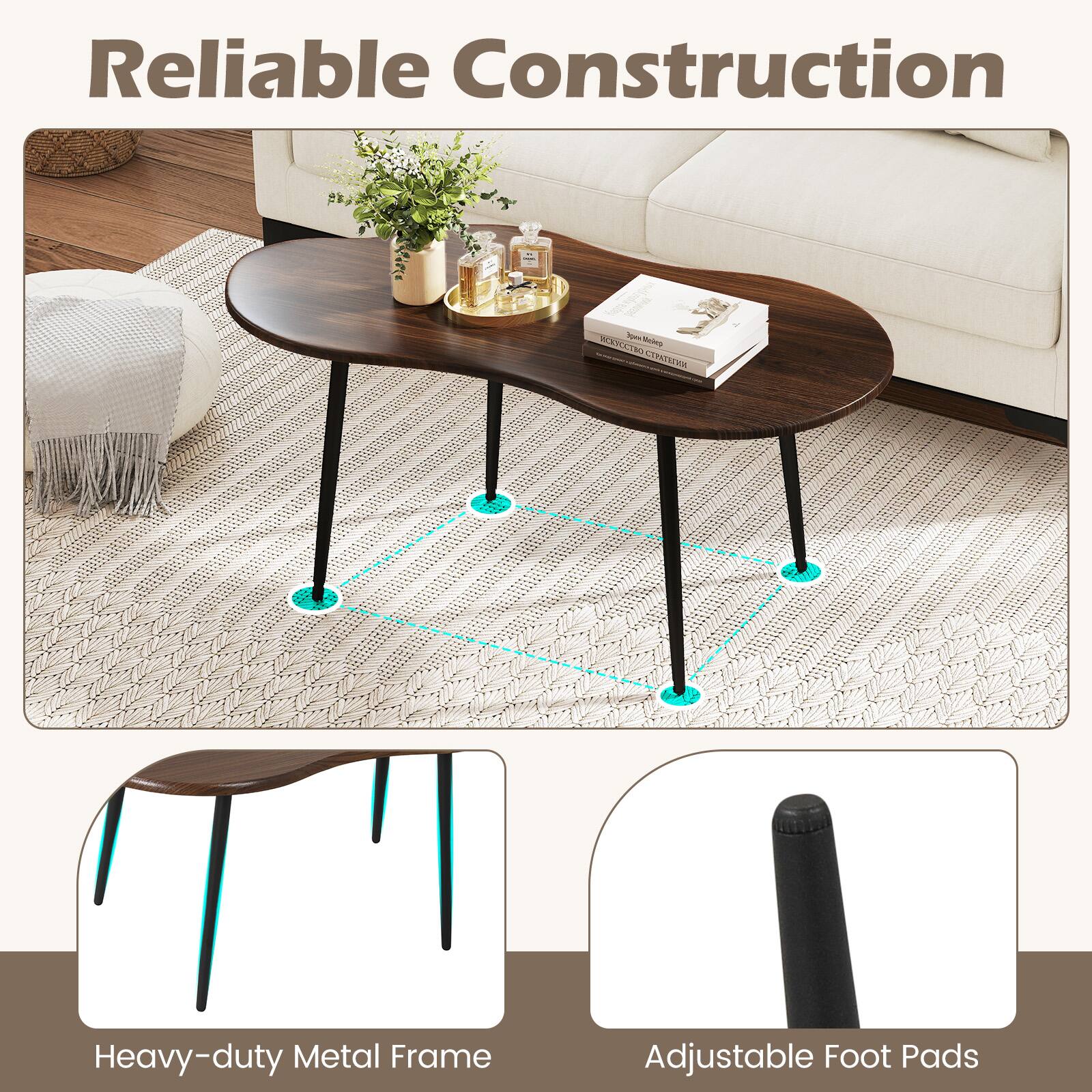 Reliable Construction

Heavy-duty Metal Frame Adjustable Foot Pads