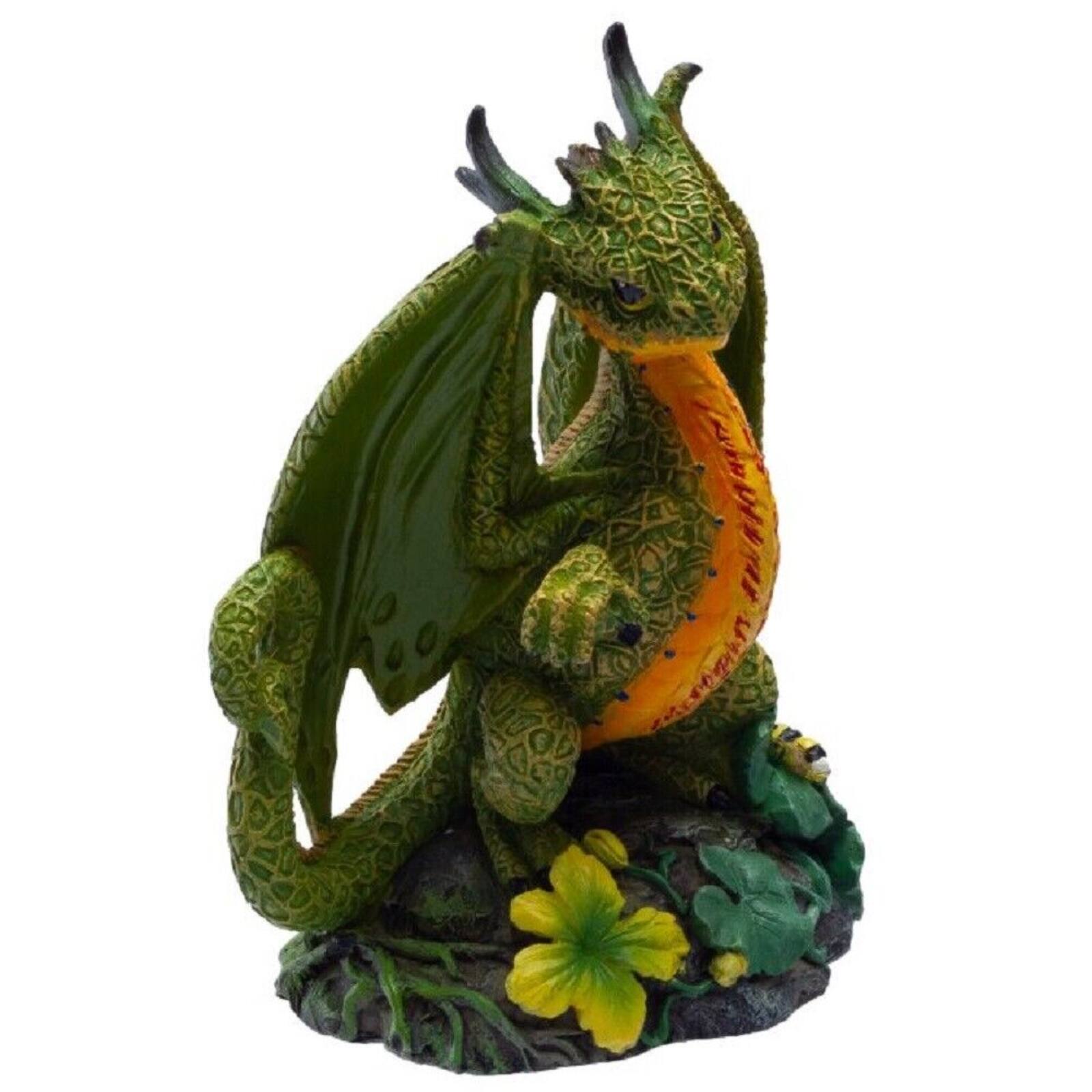 Back. Pacific Trading - Cantaloupe Dragon Resin Figurine by Stanley Morrison 4.75 inch.