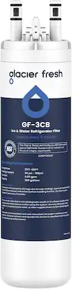 GLACIER FRESH - WF3CB Refrigerator Water Filter Replacement for PureSource 3, 1 Pack