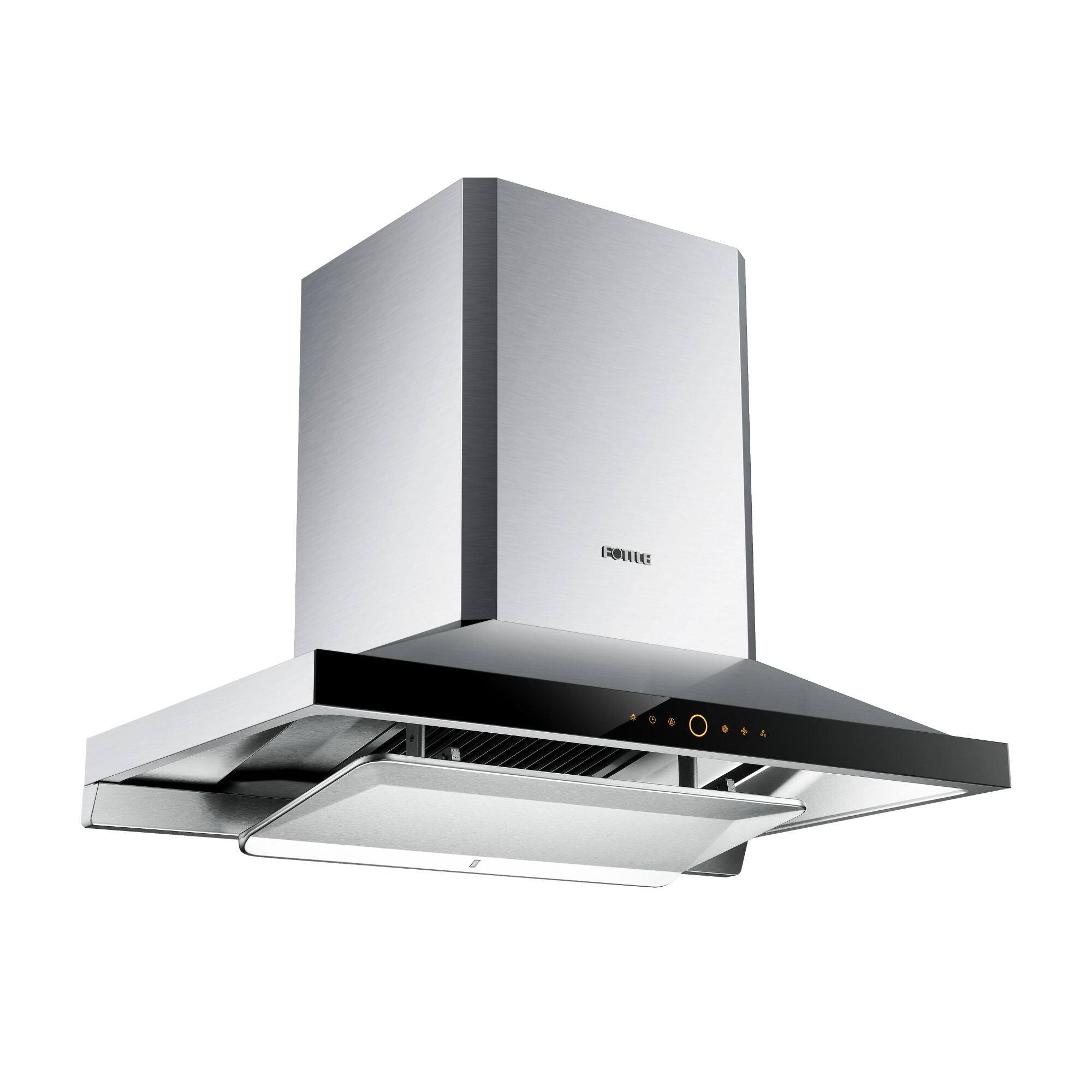 Back. FOTILE - FOTILE 36" 1000 CFM Wall Mount Range Hood with Touchscreen in Stainless Steel - stainless steel.