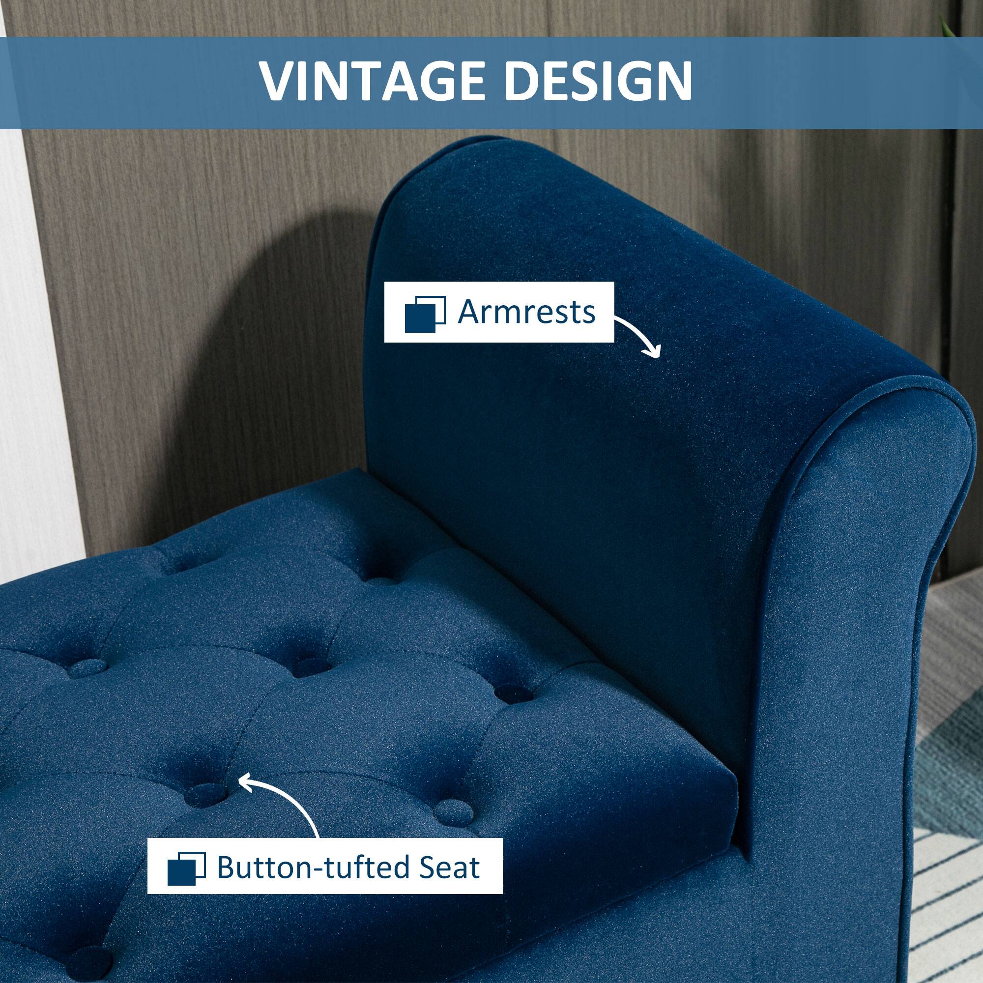 VINTAGE DESIGN

- Armrests
- Button-tufted Seat