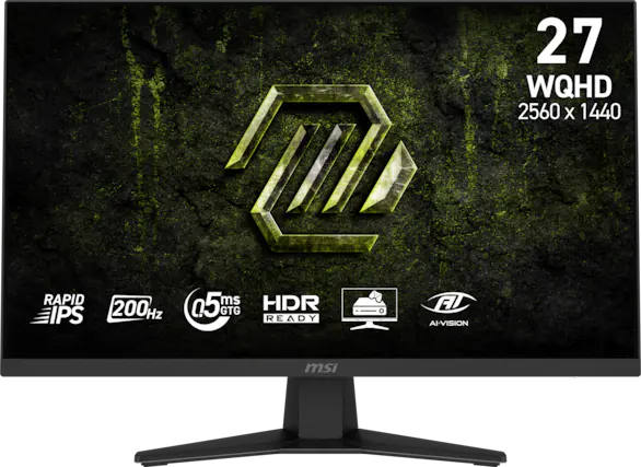 RAPID IPS
200Hz
0.5ms GTG
HDR READY
AI-VISION
27 WQHD 2560 x 1440
msi