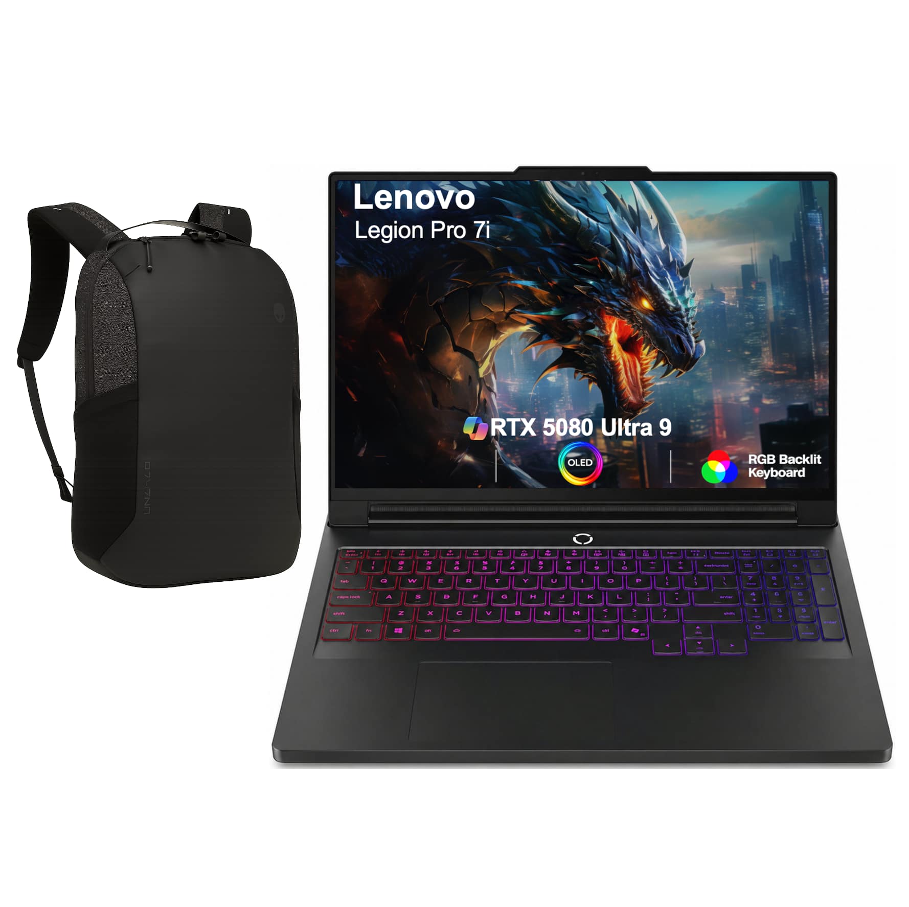 Lenovo - Legion Pro 7i Laptop 16.0 WQXGA Display (Ultra 9- 275HX, 64GB, 4TB SSD, Win 11 Pro) w/17in Backpack - Eclipse Black