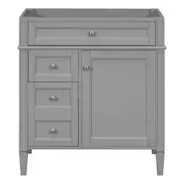 Boyel Living - 30 Inch Bathroom Vanity Cabinet Only No Sink Green 2 Drawers and Tip Out DrawerGray - Gray