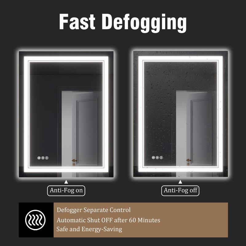 Fast Defogging

Anti-Fog on
Anti-Fog off

Defogger Separate Control
Automatic Shut OFF after 60 Minutes
Safe and Energy-Saving