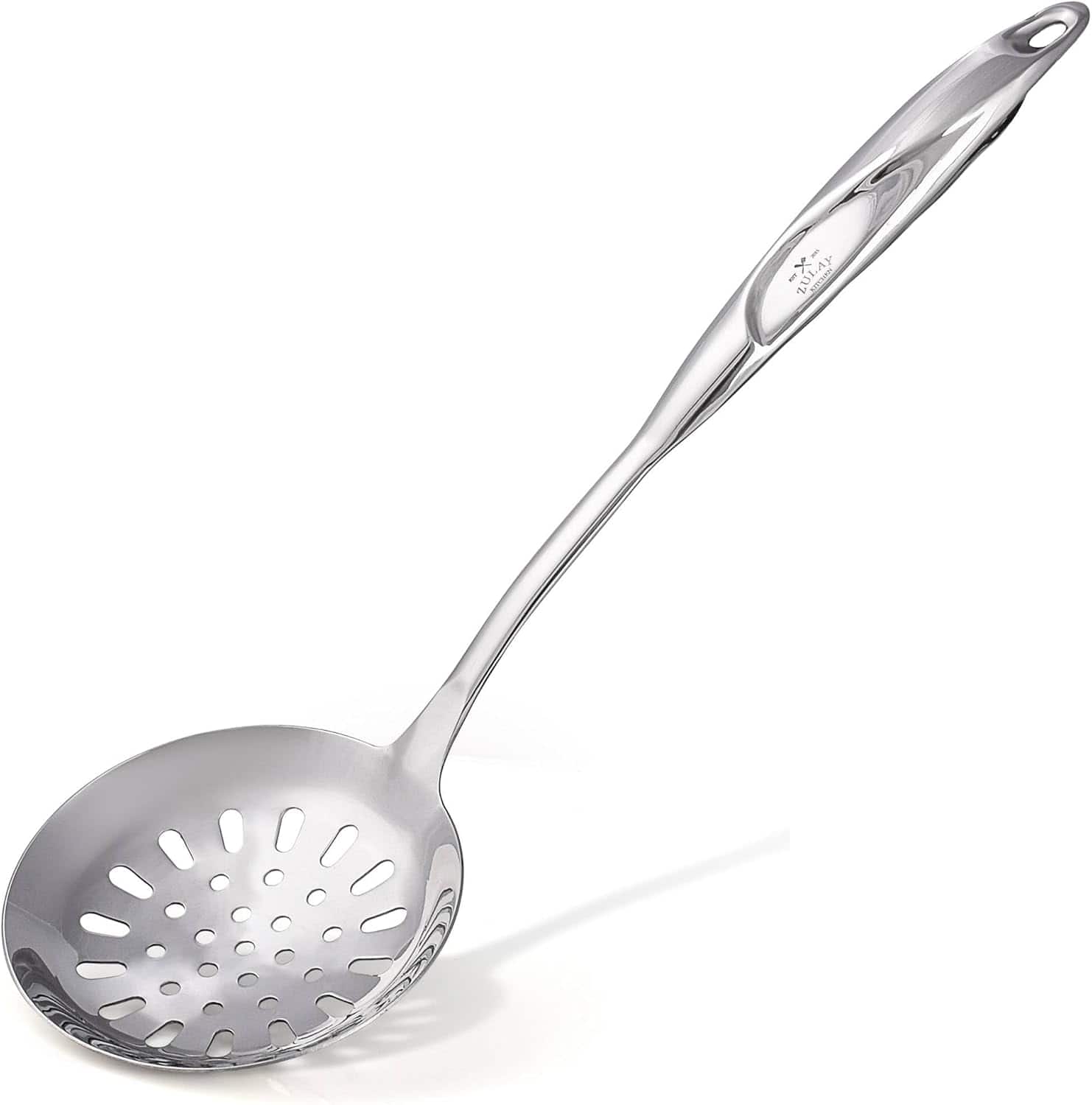 Zulay Kitchen - Stainless Steel Slotted Spoon - 14.5” Large Skimmer Frying Spoon for Draining & Serving - Silver price history on PriceWatchPro
