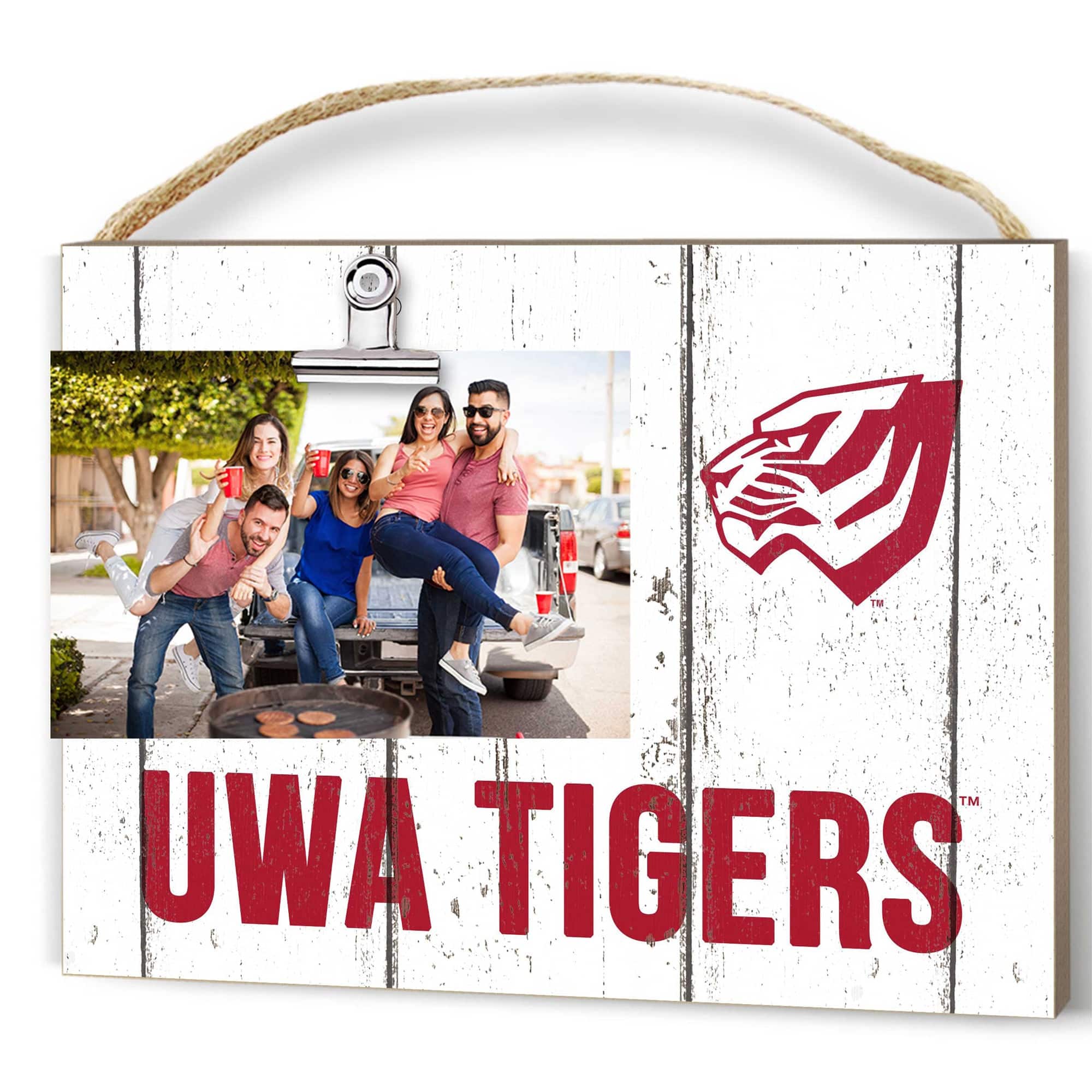 Jardine - West Alabama Tigers 8" x 10" Weathered Clip It Frame - White
