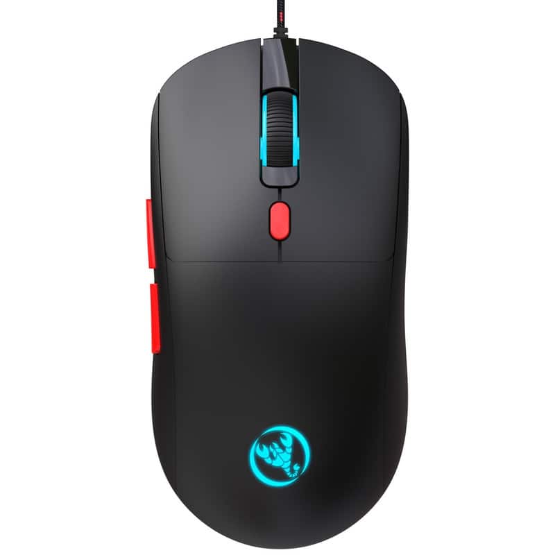 SKRAN - Wired Gaming Mouse: 6-Button 7-Color RGB, 4-Speed DPI, Sleek Lightweight, Comfort Grip for Gaming/Office - Wired - Black