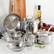 Alt View 22. Tramontina - 10PC Tri-Ply Clad Cookware Set - Silver.