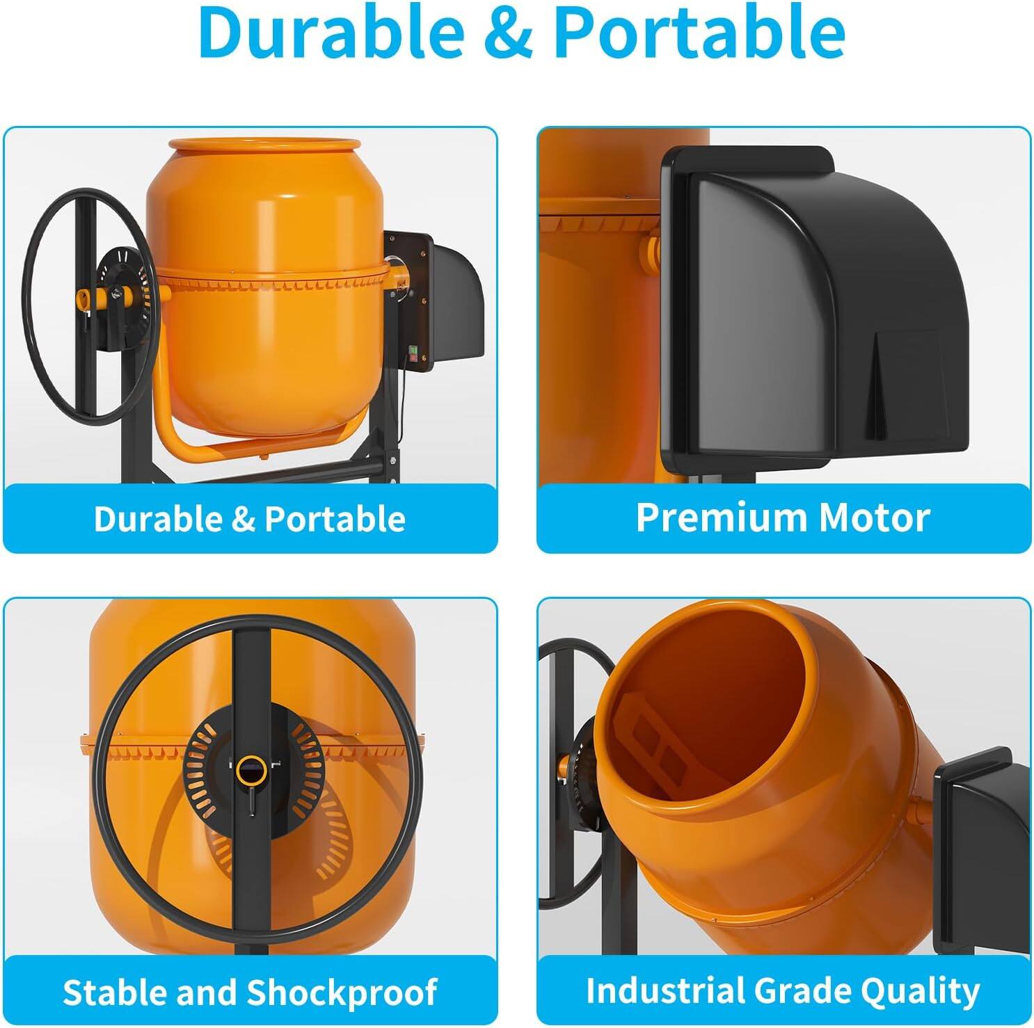 - Durable & Portable
- Premium Motor
- Stable and Shockproof
- Industrial Grade Quality