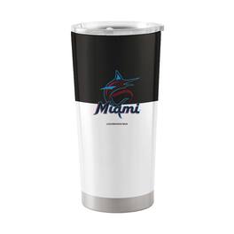 Logo Brands - Miami Marlins 20oz. Colorblock Stainless Steel Tumbler - Multicolor