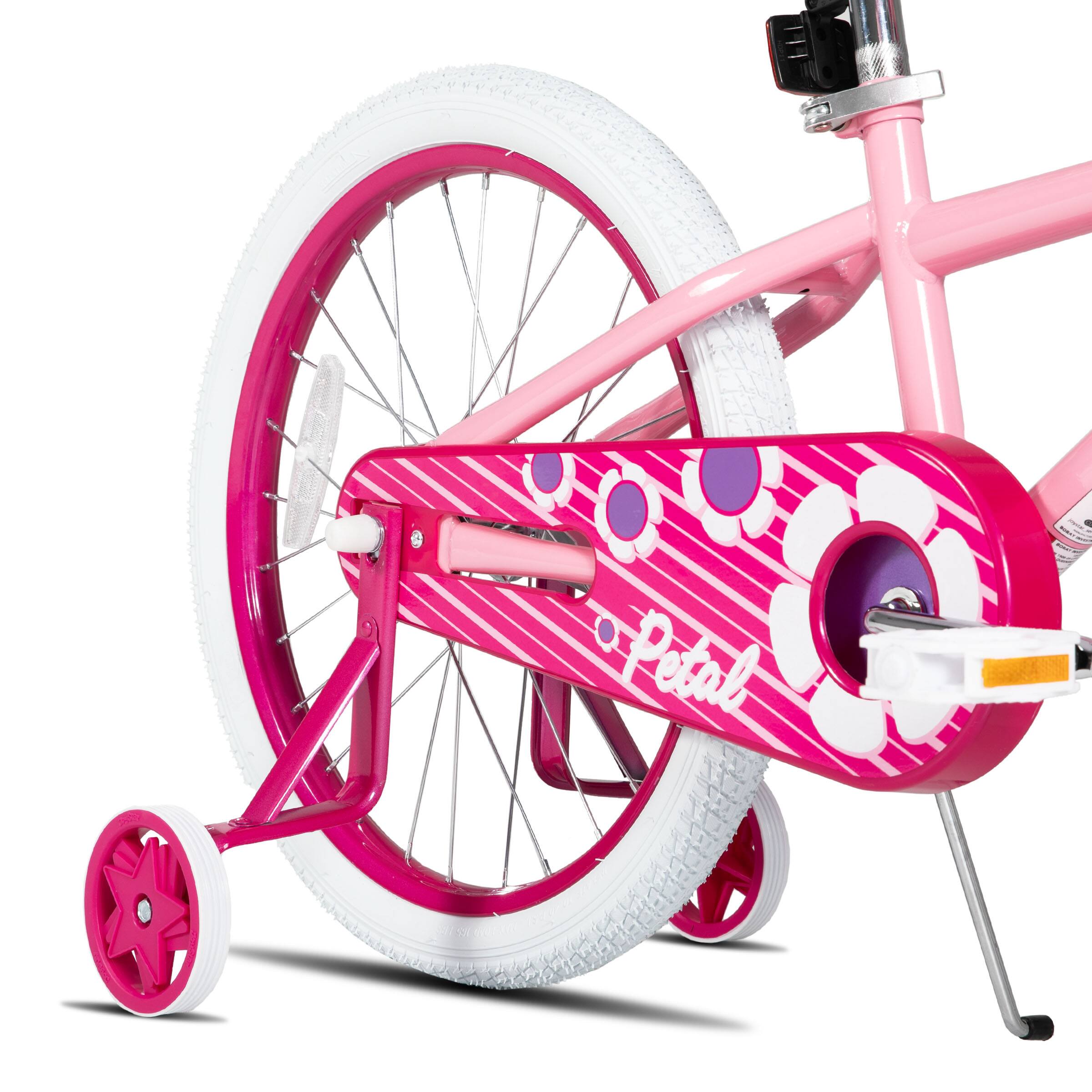 Alt View 4. JOYSTAR - JOYSTAR Petal 20 Inch Kids Bike for Ages 7-12 Girls, Children's Bicycle with Training Wheels & Basket, Pink - Pink.