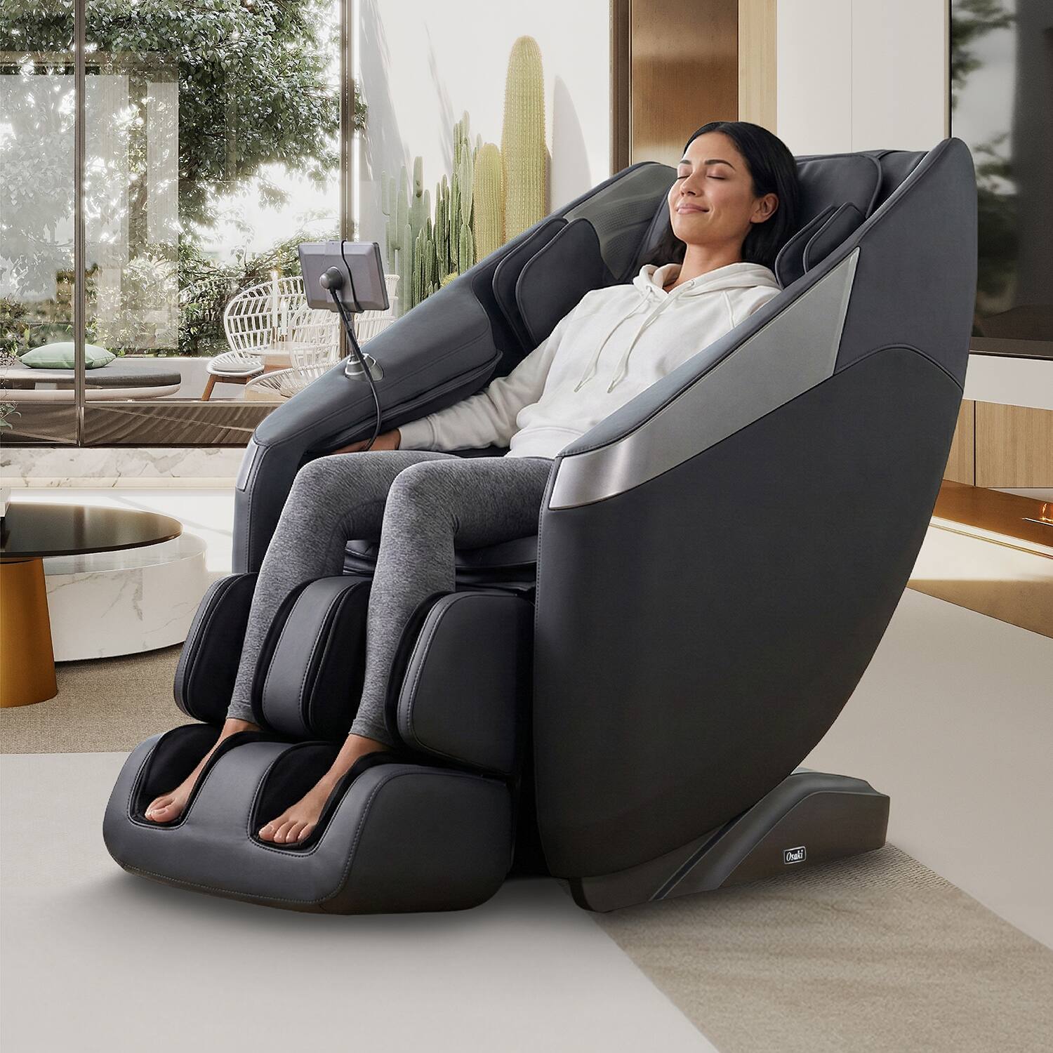 Alt View 5. Osaki - Osaki 3D+ Nova II Shiatsu Zero Gravity Massage Chair with Triple Foot Rollers - Black - Black.