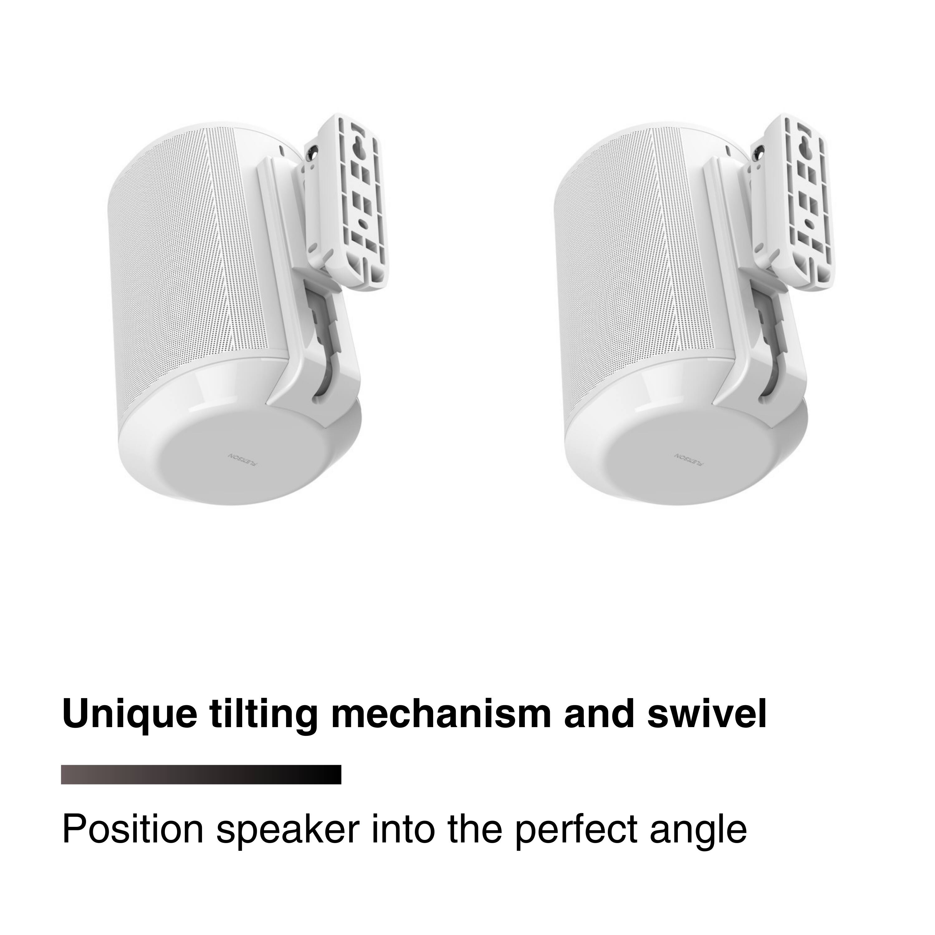 Unique tilting mechanism and swivel

Position speaker into the perfect angle