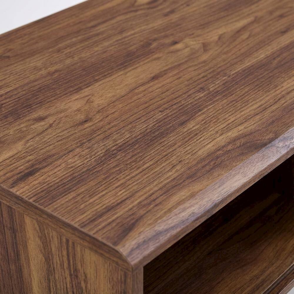 Alt View 1. FurniFact - Modern Coffee Table in Natural Finish with Stable Wood Frame - Brown.