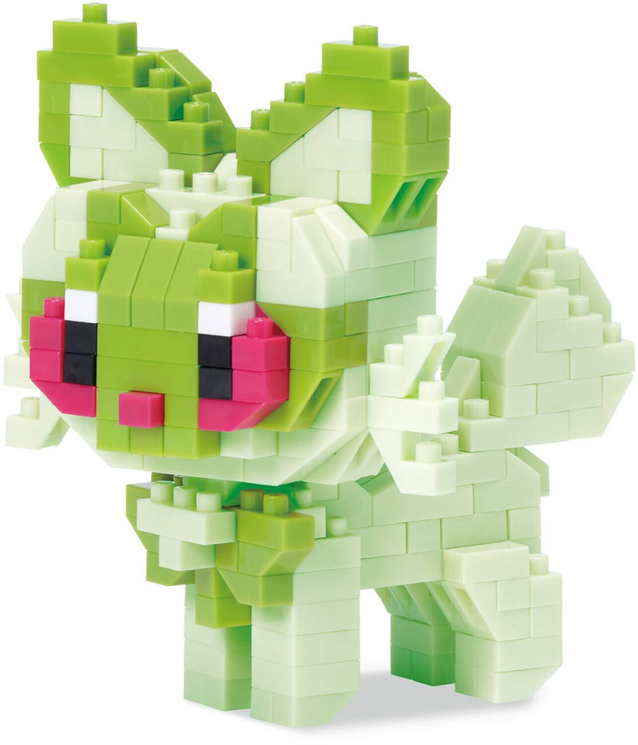 Alt View 1. Bandai - Nanoblock - Pokemon RS Series - Sprigatito Building Kit   - COLLECTIBLES - Multicolor.