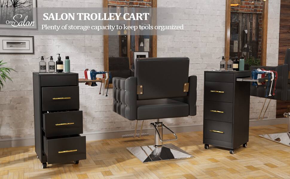 SALON TROLLEY CART  
Plenty of storage capacity to keep tools organized