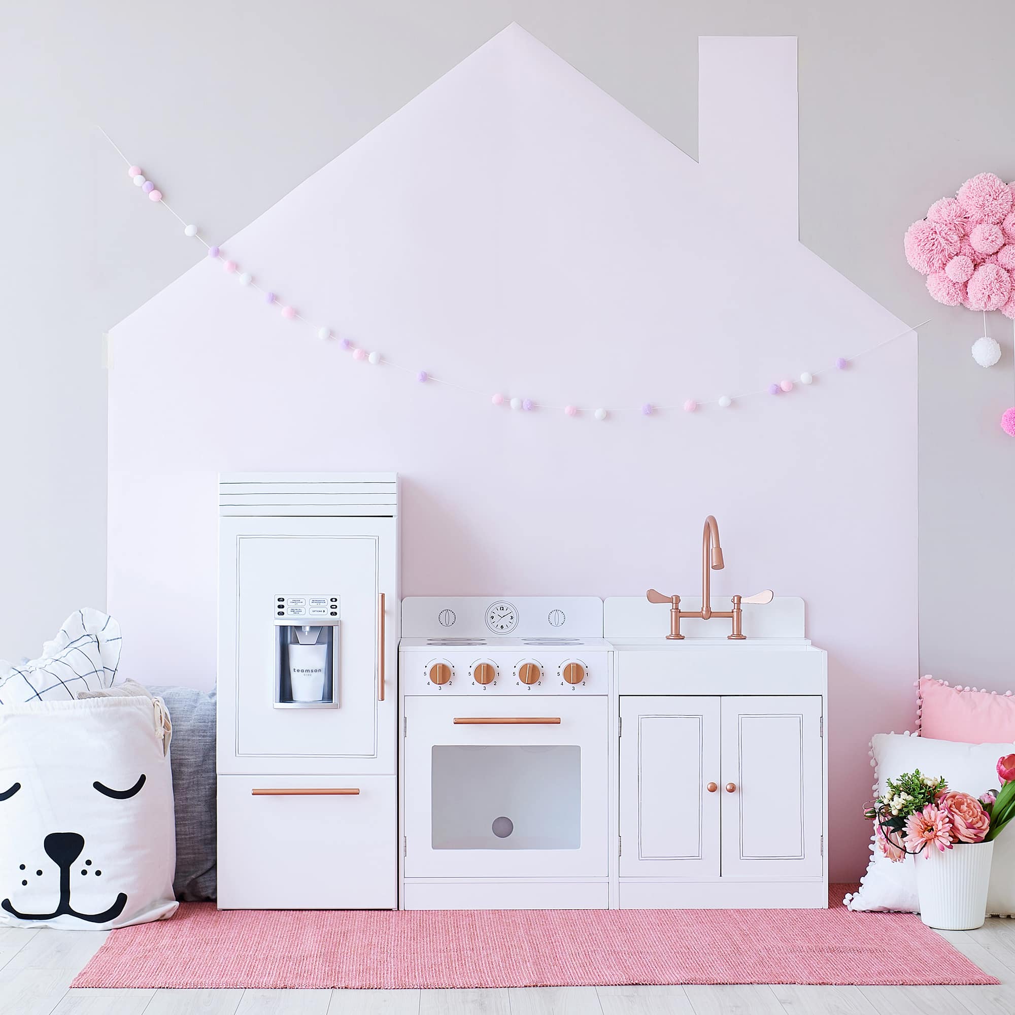 Teamson Kids - Little Chef Paris Complete Kitchen Playset, White/Rose Gold