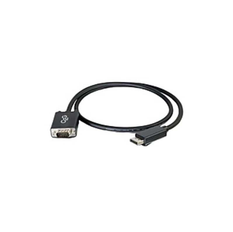 C2G - 757120543312 3 Feet DisplayPort to VGA Adapter Cable - 1x DisplayPort Male Digital Audio, Video - 1x HD-15 Male - Black